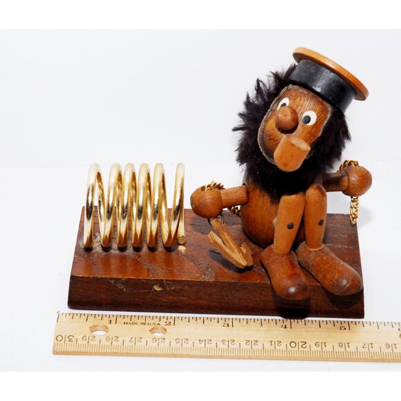 Japan Wood Sailor Man Desk Letter Note Holder Mid Century Unique - Picture 1 of 4